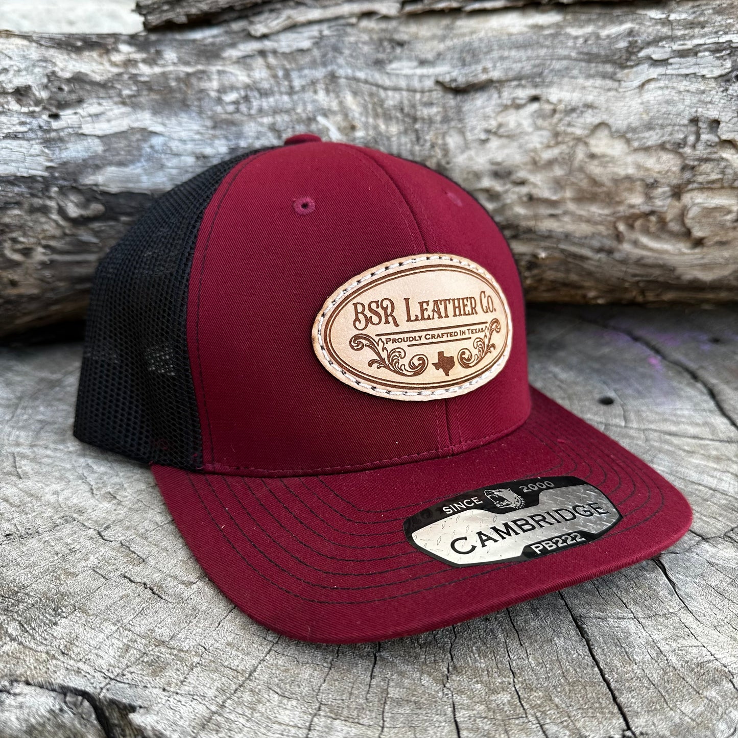 BSR Leather Oval- Burgundy/Black