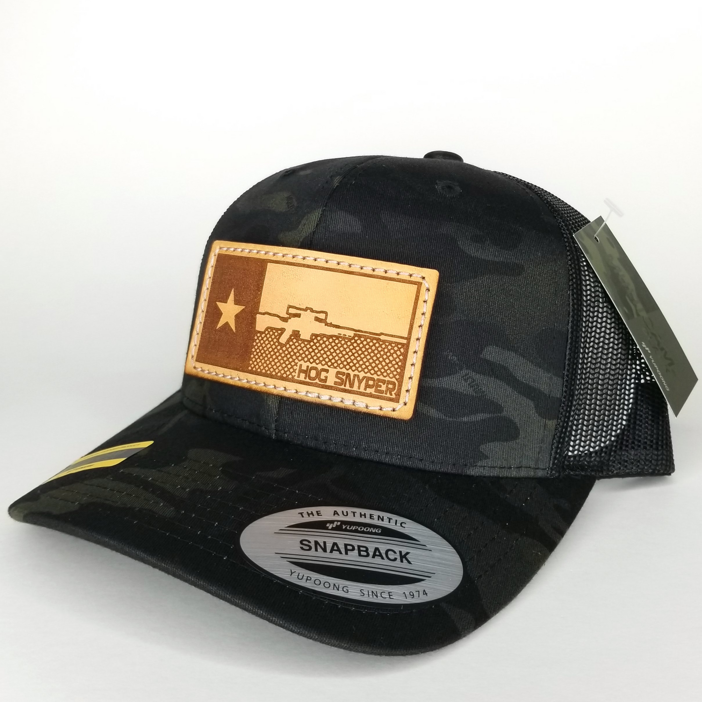 Hog Snyper Texas Flag-Black Camo
