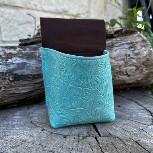 BSR Shell Pouch Crafted Patch- Floral Teal