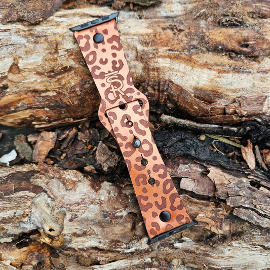 Leopard Apple Watch band- Copper