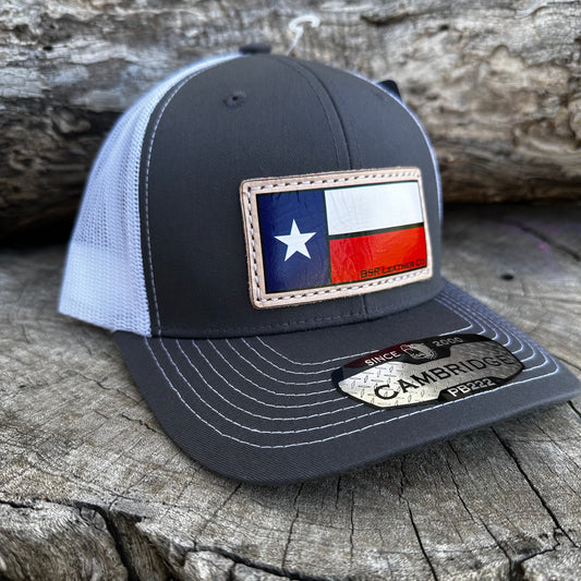 Texas Flag Trucker Hat - Charcoal/White