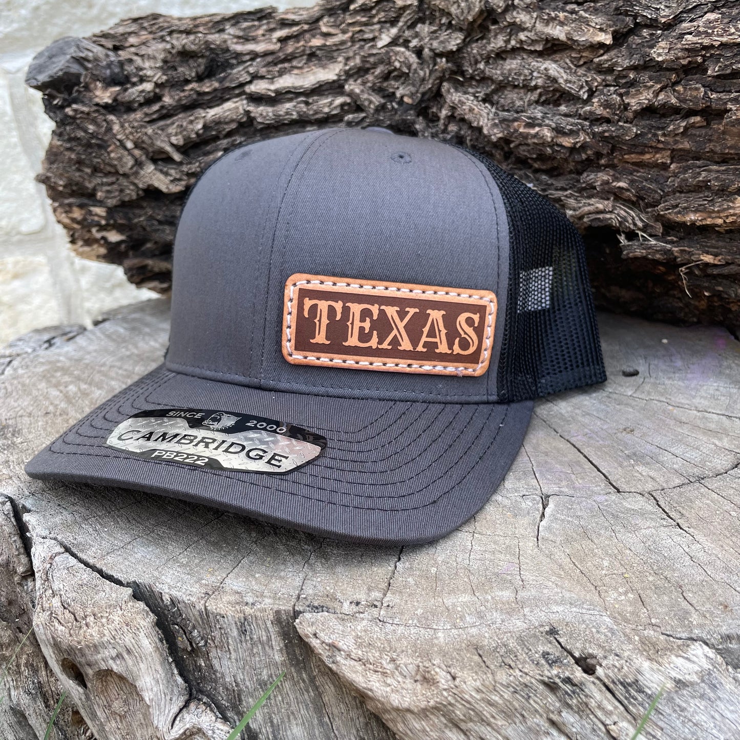 Texas Side Patch Trucker - Charcoal/Black