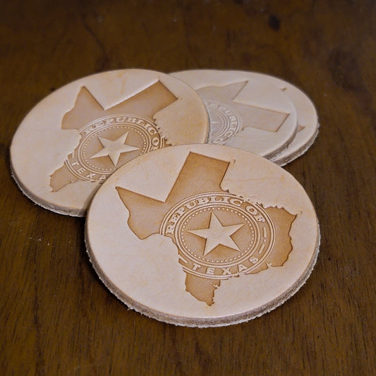 Round Texas Republic Coasters