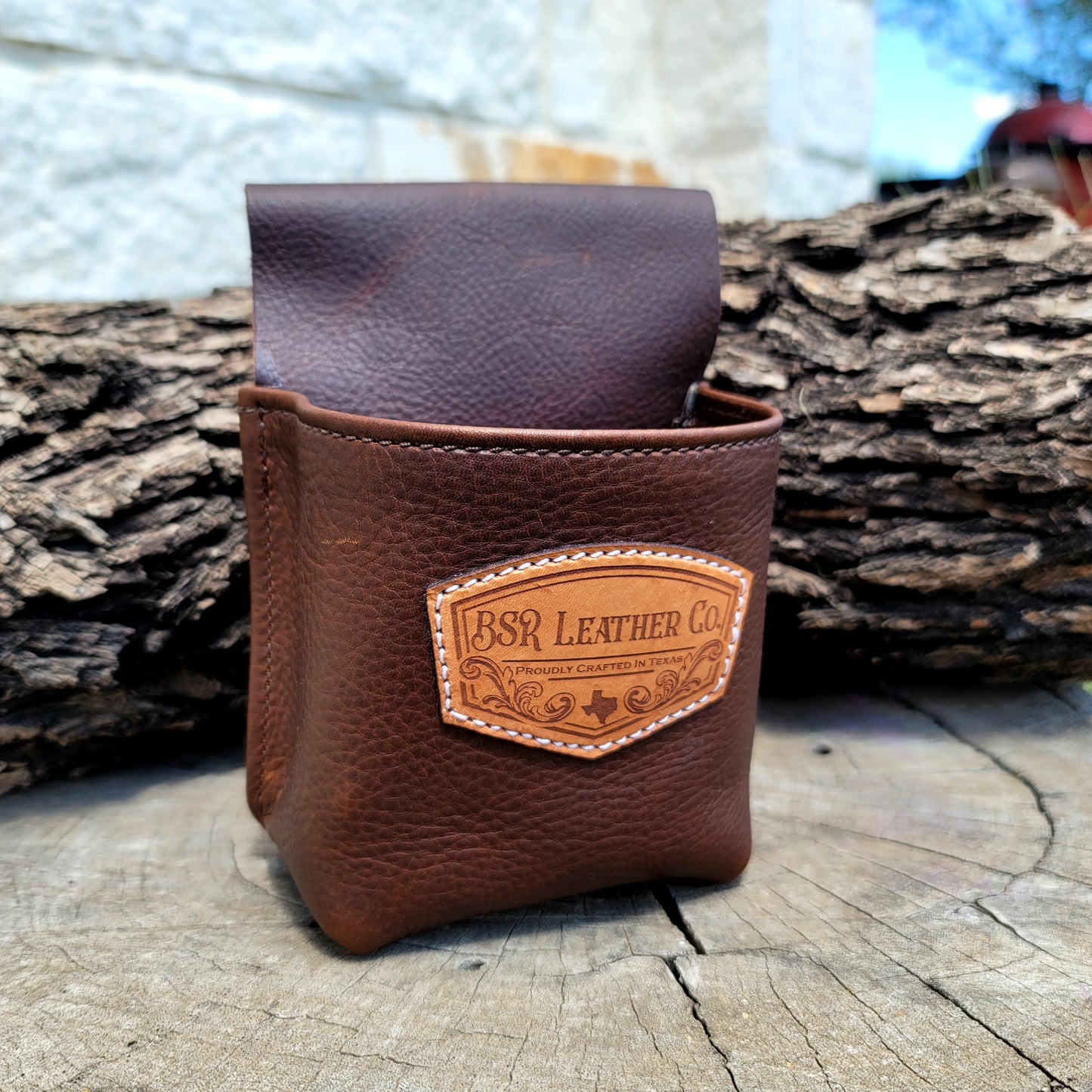 BSR Shell Pouch Crafted Patch-Oiled Brown
