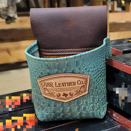 BSR Shell Pouch Crafted Patch-Turquoise Gator
